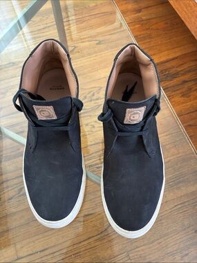 Greats Black Mid-Top Suede Casual Sneakers Size 11.5